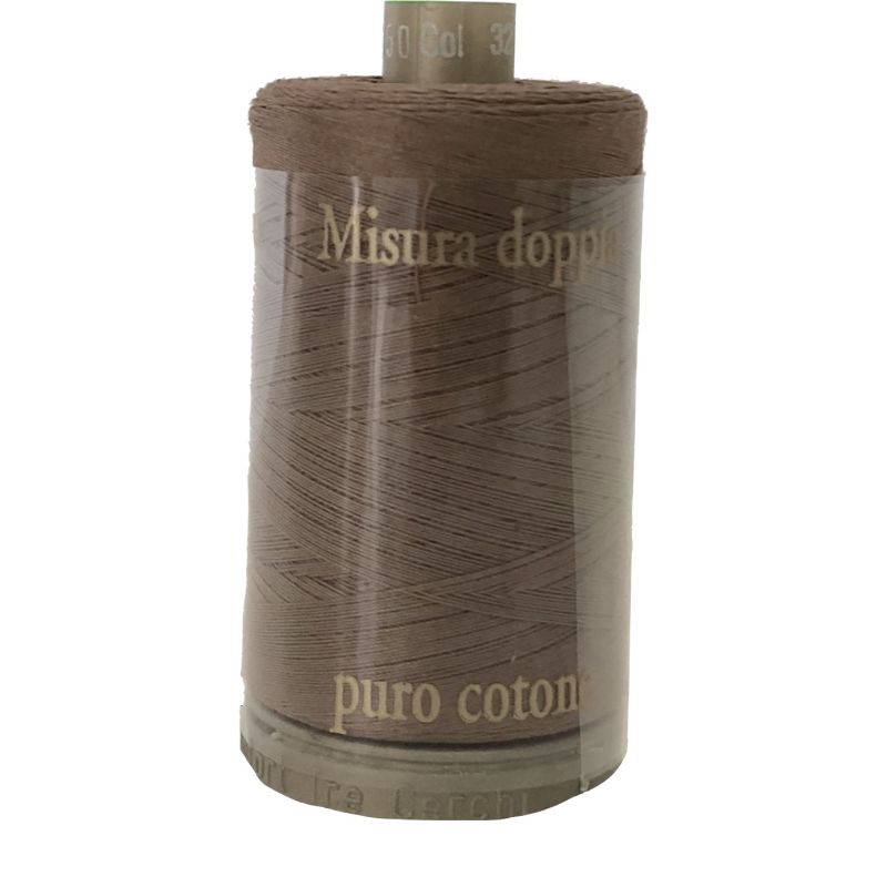 Filo da Cucito "Cucirini Tre Cerchi" n°50 1000 Metri 100%Cotone Nocciola n°321