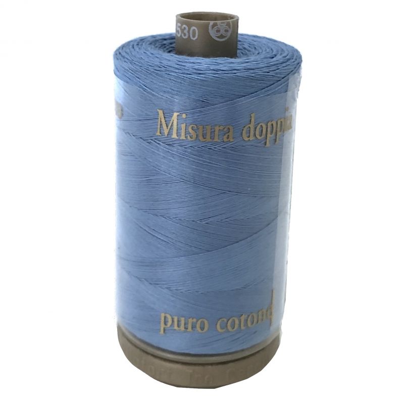 Filo da Cucito "Cucirini Tre Cerchi" n°50 1000 Metri 100%Cotone Azzurro Scuro n°530