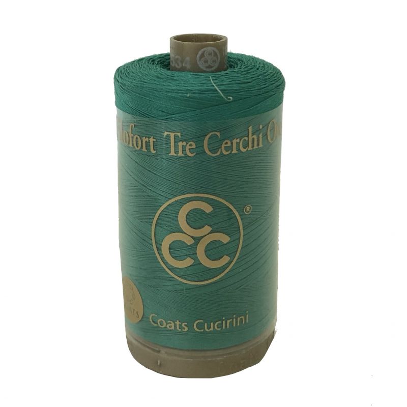 Filo da Cucito "Cucirini Tre Cerchi" n°50 1000 Metri 100%Cotone Verde n°534