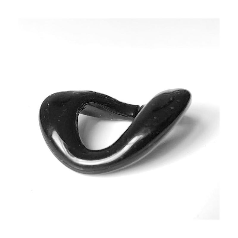 Anello Ovale Per Catene e colane In PVC Misura Cm 6 Colore Nero