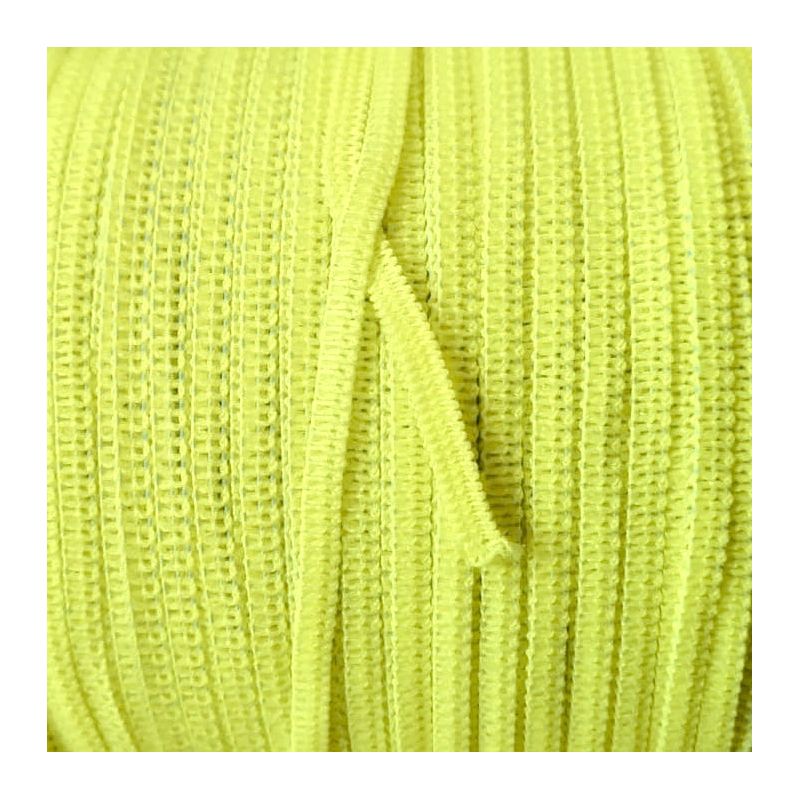 Elastico Piattina Ideale per Mascherine 4mm, Giallo Fluo