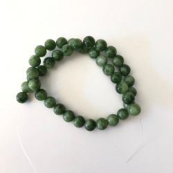 Filo di perle per braccialetti o collane Ø 8mm 40pz Verde effetto marmo