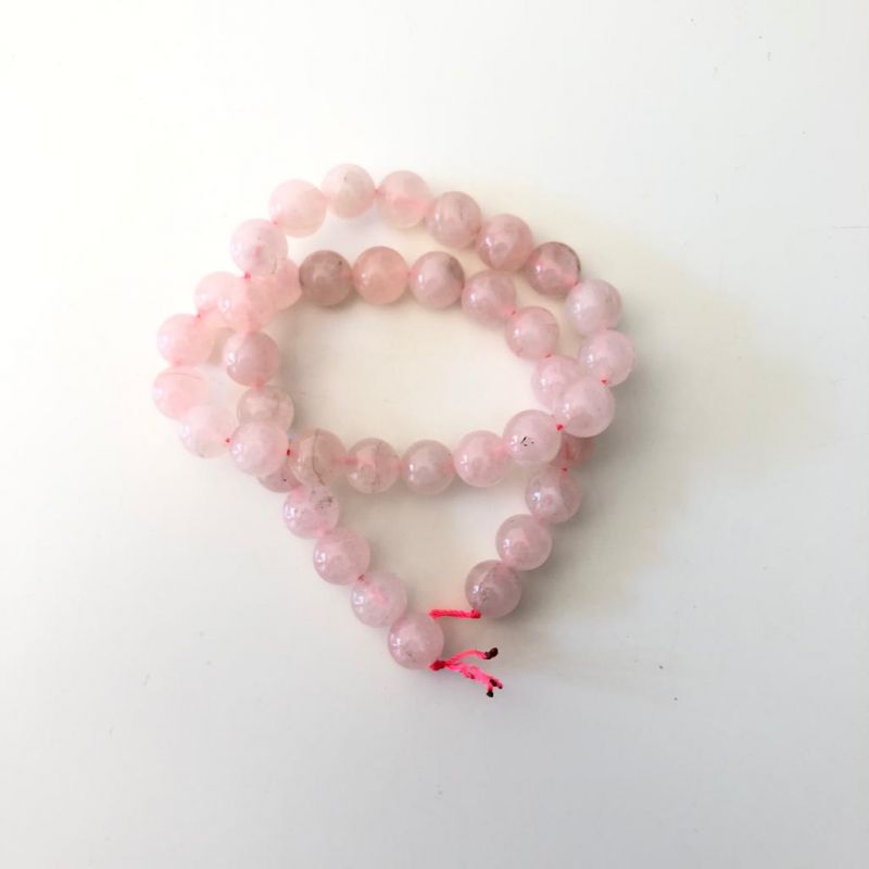 Filo di perle per braccialetti o collane Ø 8mm 40pz Rosa chiaro