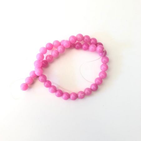 Filo di perle per braccialetti o collane Ø 8mm 40pz Rosa