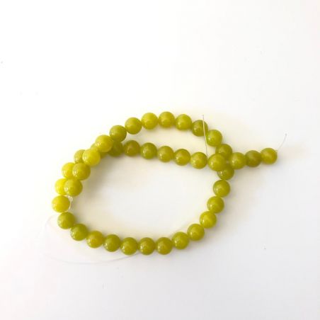 Filo di perle per braccialetti o collane Ø 8mm 40pz giallo