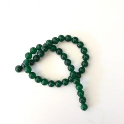 Filo di perle per braccialetti o collane Ø 8mm 42pz Verde scuro