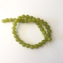 Filo di perle per braccialetti o collane Ø 8mm 40pz Verde pera