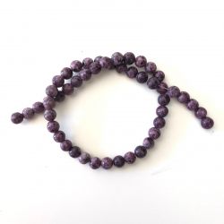 Filo di perle per braccialetti o collane Ø 6mm 49pz Viola effetto marmo