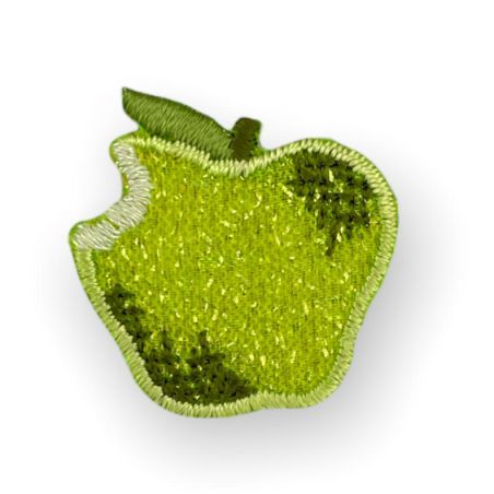 Applicazione termoadesiva frutta, 3x3cm/ca mela verde