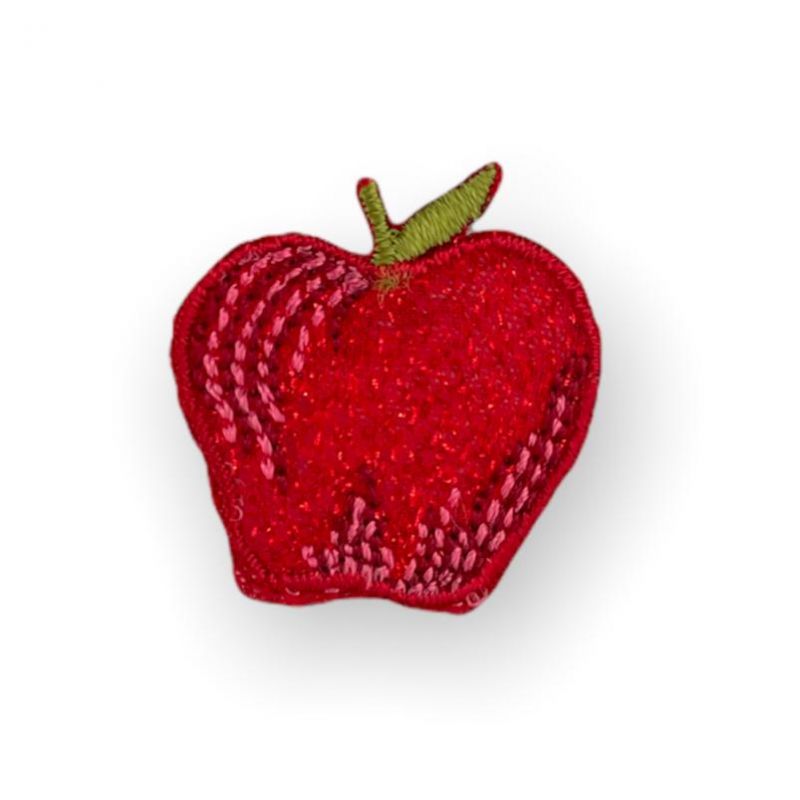 Applicazione termoadesiva frutta, 3x3cm/ca mela rossa