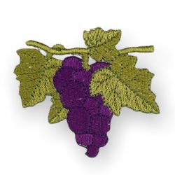Applicazione termoadesiva frutta, 5,5x6cm/ca uva viola