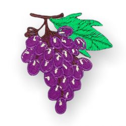 Applicazione termoadesiva frutta, 5x4,5cm/ca uva viola