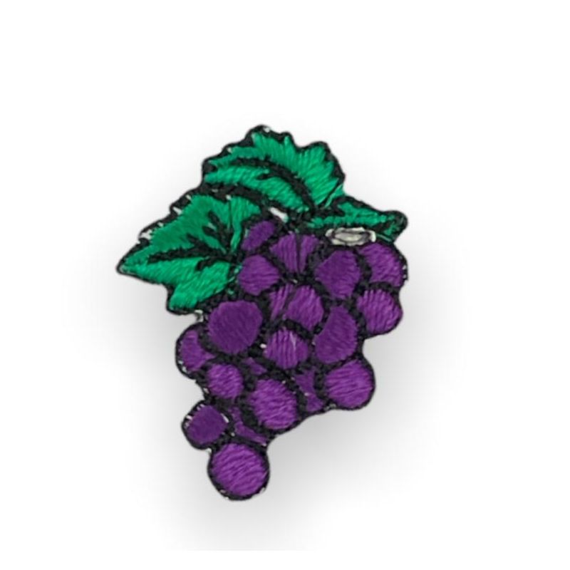 Applicazione termoadesiva frutta, 3x2,5cm/ca uva viola