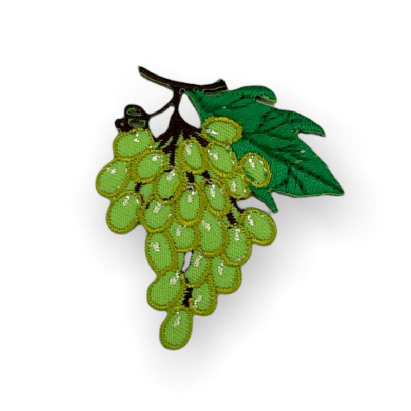 Applicazione termoadesiva frutta, 5x4,5cm/ca uva verde