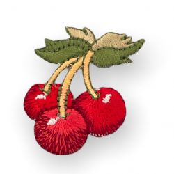Applicazione termoadesiva frutta, 5x4cm/ca ciliegie