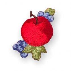 Applicazione termoadesiva frutta, 6,5x5cm/ca mela e uva