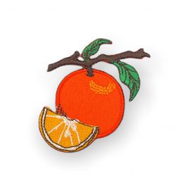 Applicazione termoadesiva frutta, 5x6,5cm/ca arancia