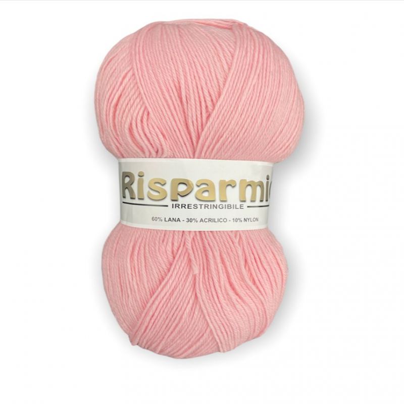 Filato lana Risparmio 250g- 500 mt Rosa Baby