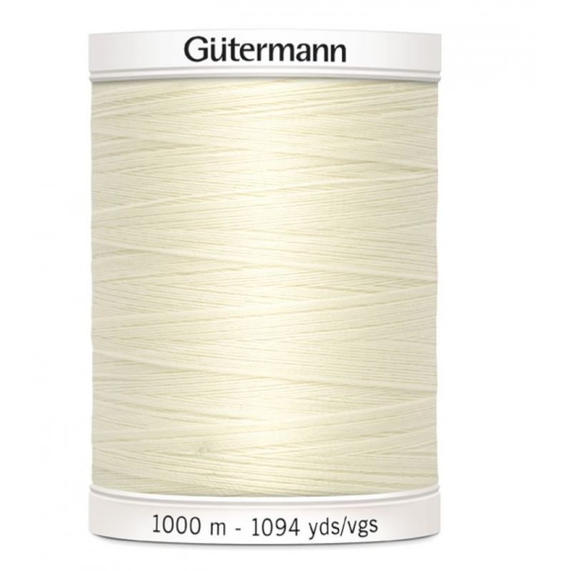 Cucitutto Filo Sintetico per Cucito Gutermann Colore Panna 1000 Metri