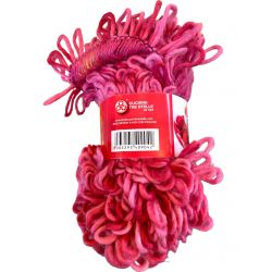 Filato Gomitolo ideale per Sciarpe e decorazioni " Petalo" 100gr-10mt, Colore Fuxia n°258