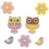 Confezione  bottoni "dress it up" x5 whooo loves you