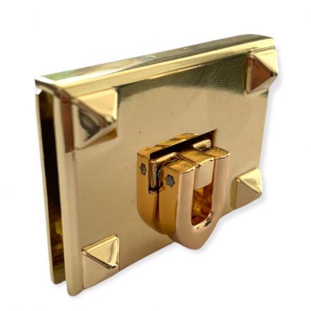 Chiusura girello metallo rettangolare Ideale per Borse e Acessori Colore Oro 5x3,5cm/ca