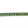 Catena per borsa in PVC al metraggio, effetto metallic anello 25x18mm/ca, verde