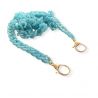 Catena per borsa in PVC 146cm/ca regolabile togliendo le maglie, ganci moschettoni in oro, turchese