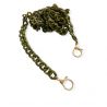 Catena per borsa in PVC 146cm/ca regolabile togliendo le maglie, ganci moschettoni in oro, verde