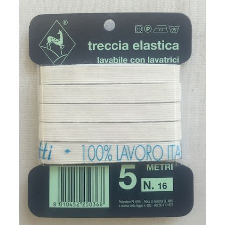 Elastico Treccia Elastica 5mt N°16 mm 10