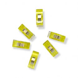 Mollette in PVC 3cm, giallo 6pz