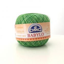 Gomitolo Babylo DMC 100%Cotone 50g Filo di Scozia n°20, Mix Verde