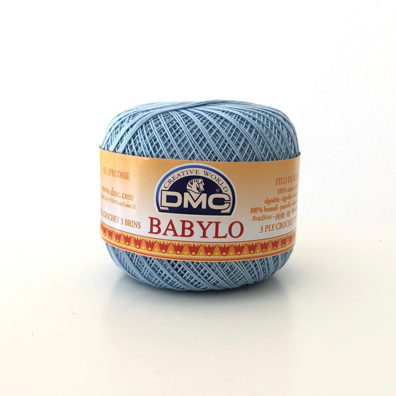 Gomitolo Babylo DMC 100%Cotone 50g Filo di Scozia n°20, Azzurro