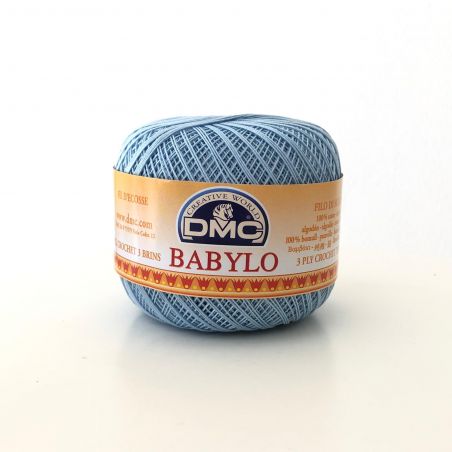 Gomitolo Babylo DMC 100%Cotone 50g Filo di Scozia n°20, Azzurro