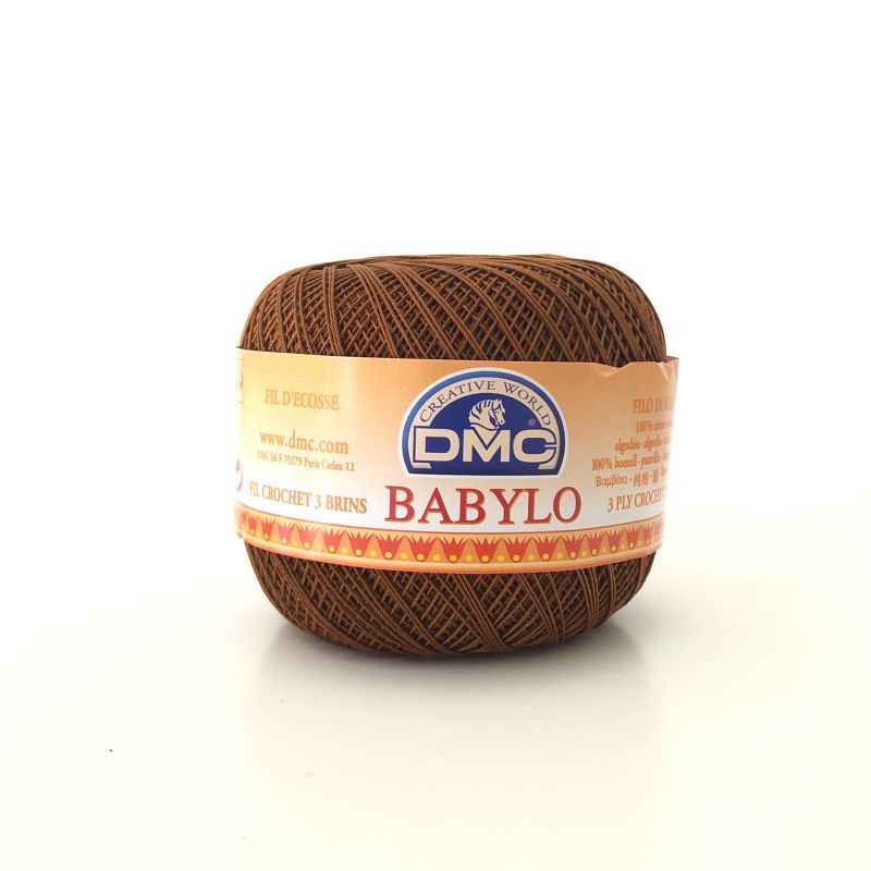 Gomitolo Babylo DMC 100%Cotone 50g Filo di Scozia n°20, Marrone