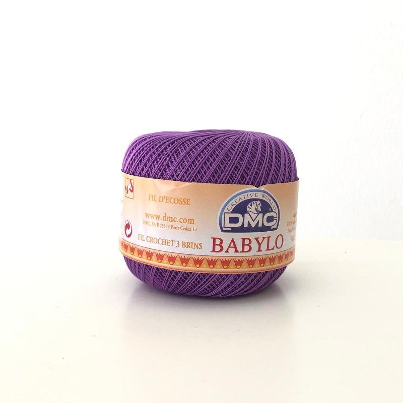 Gomitolo Babylo DMC 100%Cotone 50g Filo di Scozia n°20, viola