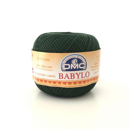 Gomitolo Babylo DMC 100%Cotone 50g Filo di Scozia n°20, Verde Bosco