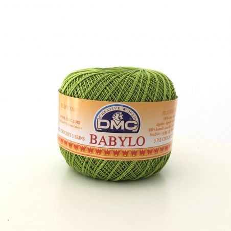 Gomitolo Babylo DMC 100%Cotone 50g Filo di Scozia n°20, Verde Chiaro