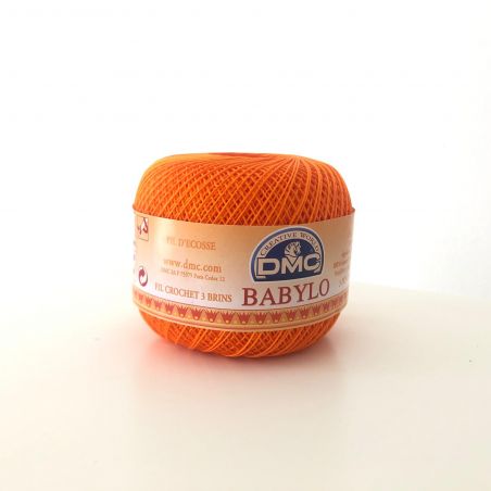 Gomitolo Babylo DMC 100%Cotone 50g Filo di Scozia n°10, Arancione