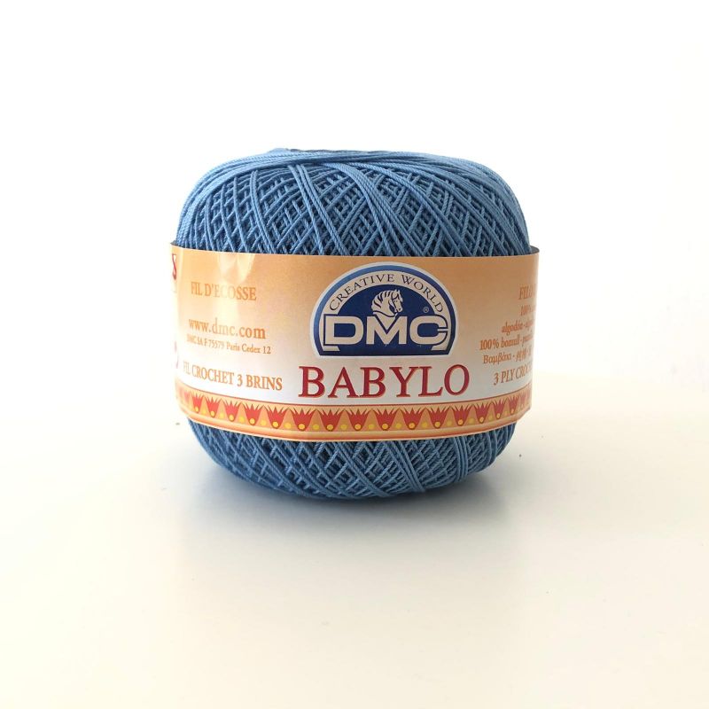 Gomitolo Babylo DMC 100%Cotone 50g Filo di Scozia n°10, Avio