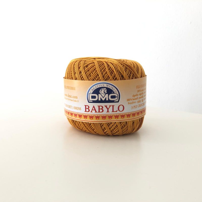 Gomitolo Babylo DMC 100%Cotone 50g Filo di Scozia n°10, Oro