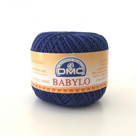 Gomitolo Babylo DMC 100%Cotone 50g Filo di Scozia n°10, Bluette