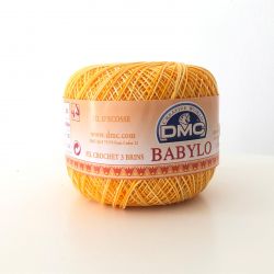 Gomitolo Babylo DMC 100%Cotone 50g Filo di Scozia n°10, Mix Giallo