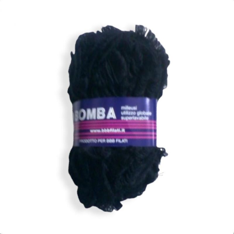 Gomitolo lana Bomba 50gr, NERO N°COL200