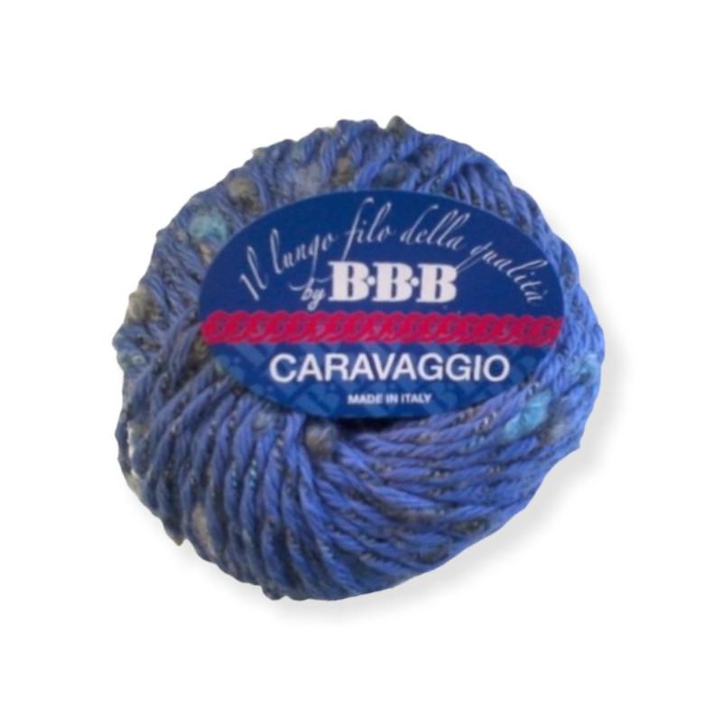 Gomitolo Lana Caravaggio 50gr con Bouclé Blu chiaro col n°30