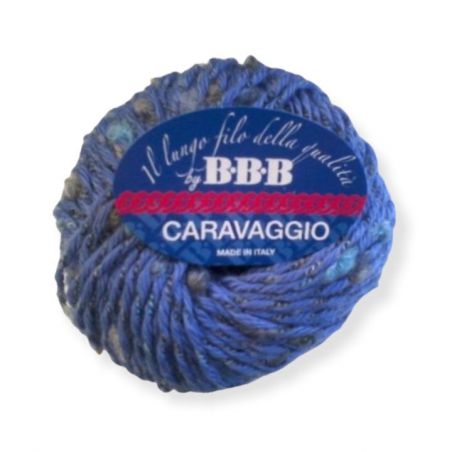 Gomitolo Lana Caravaggio 50gr con Bouclé Blu chiaro col n°30