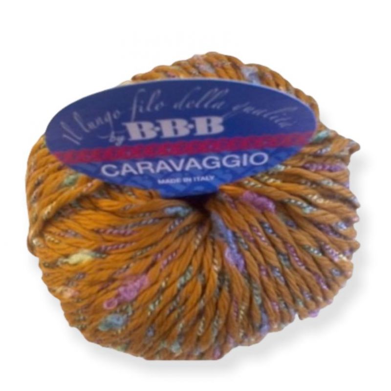 Gomitolo Lana Caravaggio 50gr con Bouclé Ocra col n°20