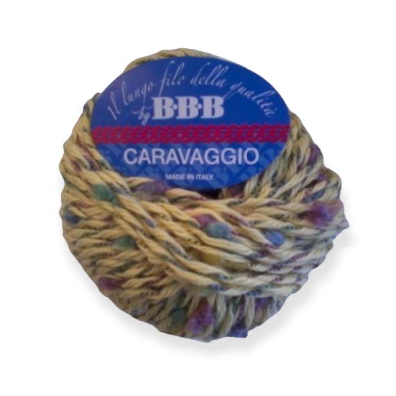 Gomitolo Lana Caravaggio 50gr con Bouclé Giallo col n°25