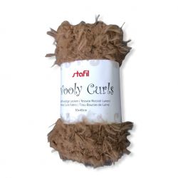 Tessuto riccioli Wooly Curls Stafil 30x40cm, marrone