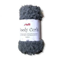 Tessuto riccioli Wooly Curls Stafil 30x40cm, grigio